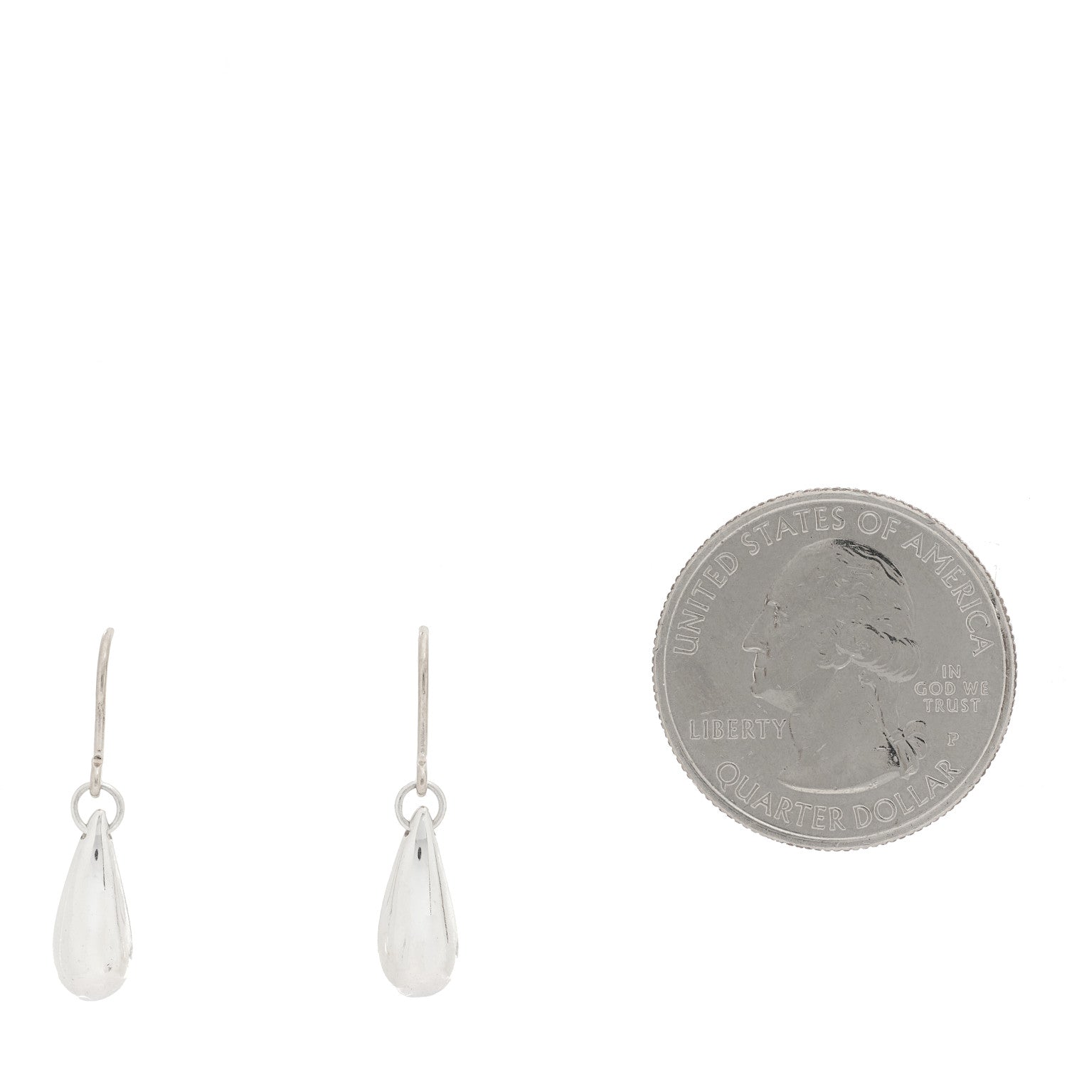 Tiffany Sterling Silver Elsa Peretti Teardrop Earrings 2 of 4