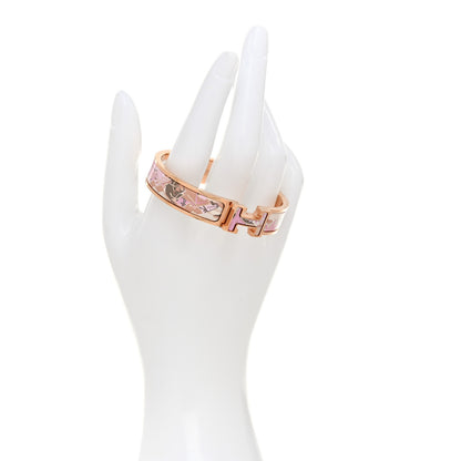 Hermes Enamel Printed Narrow Bottles Story Clic Clac H Bracelet PM Aube 3 of 4