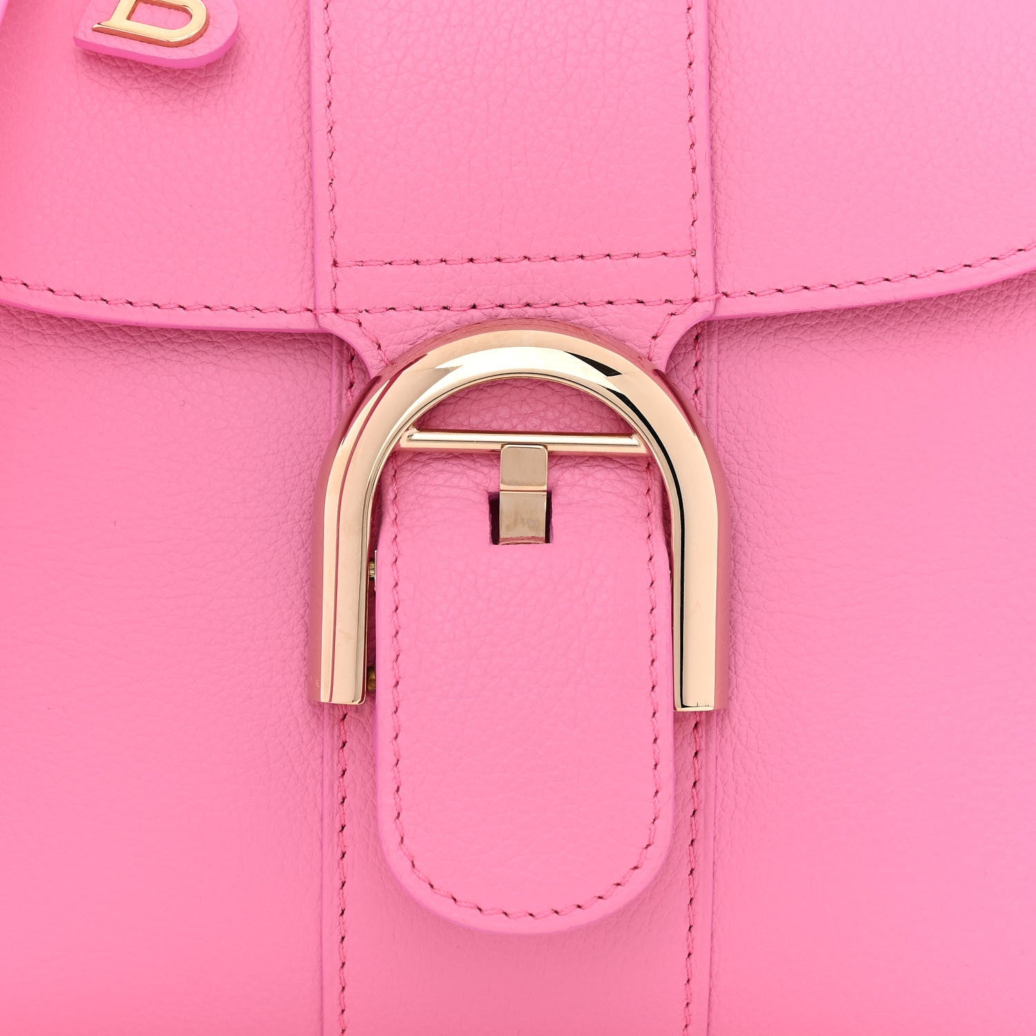 Delvaux Grained Calfskin Mini Brillant Satchel Flamingo 7 of 9