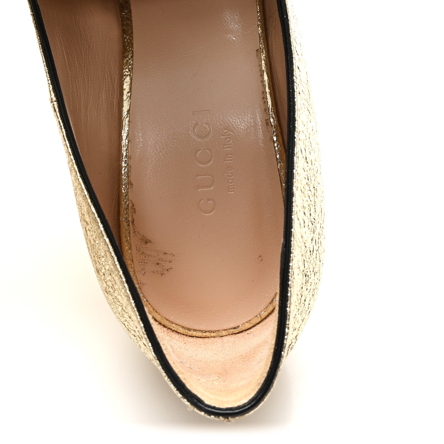 Gucci Galassia GG Marmont Fringe 105mm Loafer Pumps 35 Platino 8 of 11