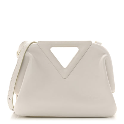 Bottega Veneta Calfskin Small The Point Triangle Bag Chalk 1 of 15