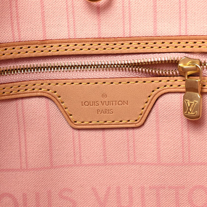 Louis Vuitton Damier Azur Neo Neverfull MM Rose Ballerine 7 of 10