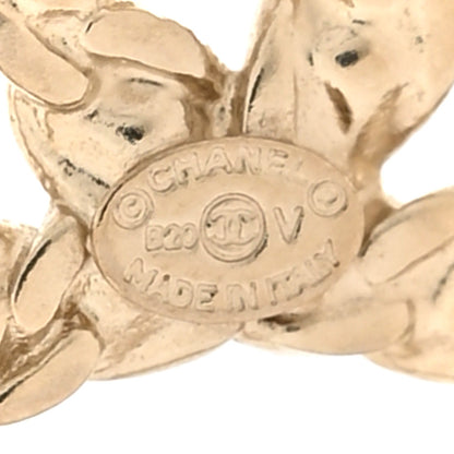 Chanel Crystal Chain Chanel Strass CC Drop Earrings Gold 4 of 5