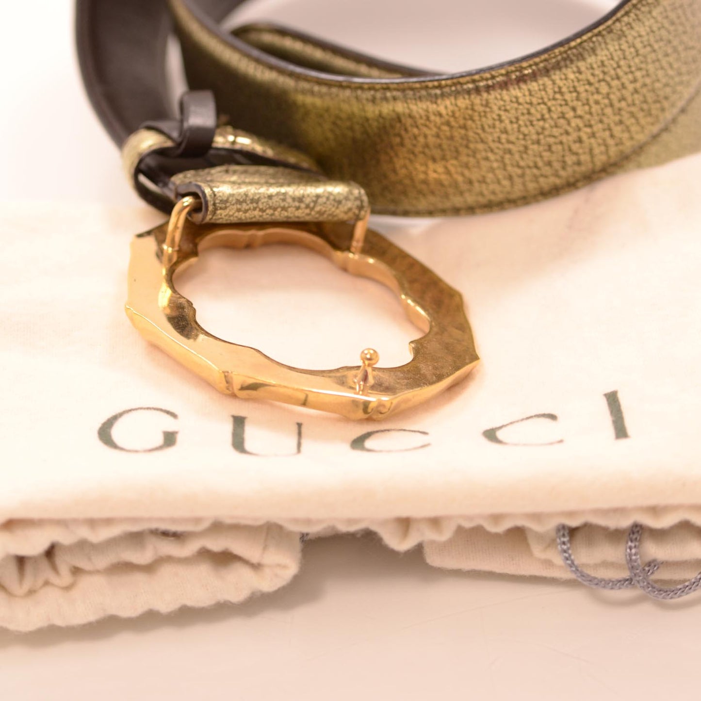 Leather Bamboo Ring Belt 80 32