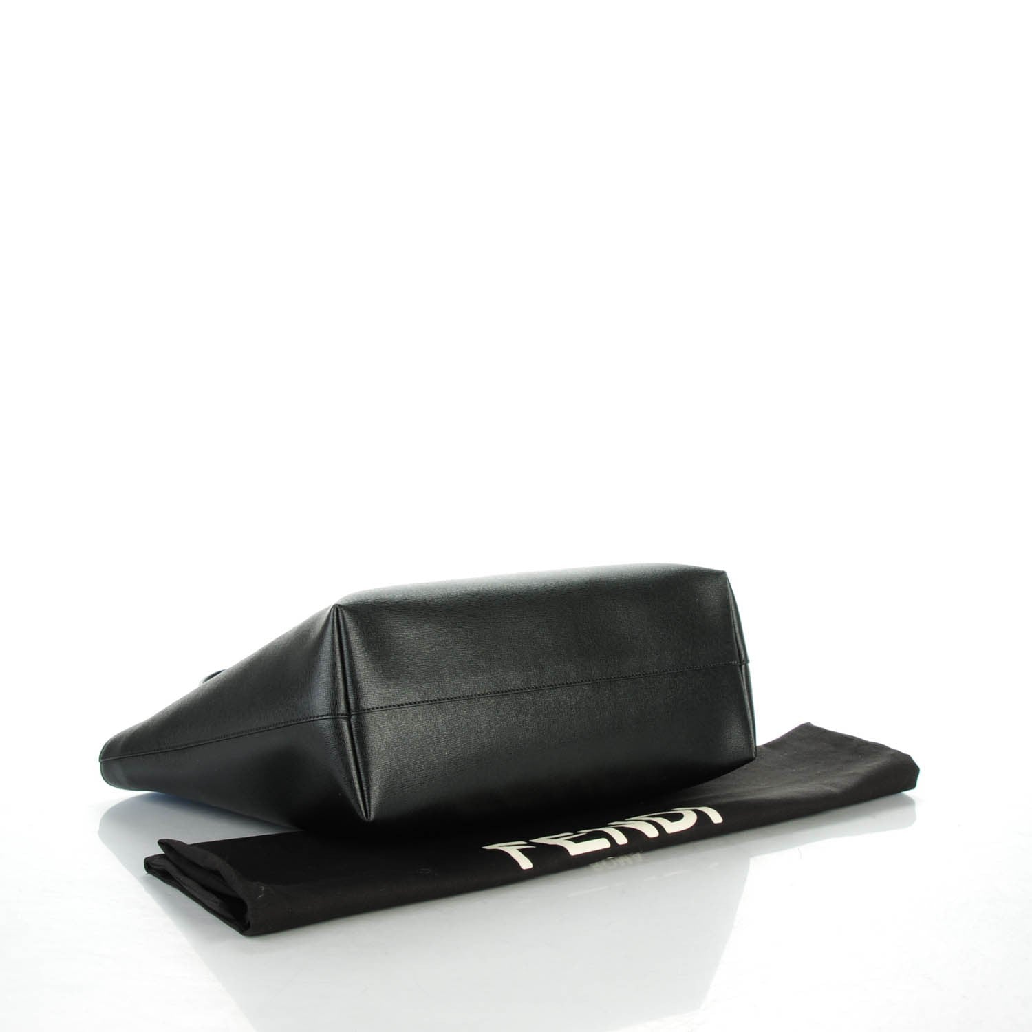 Fendi Vitello Elite Cuoio Monster Buggies Medium Roll Tote Black Multicolor Blue Cobalto 4 of 8
