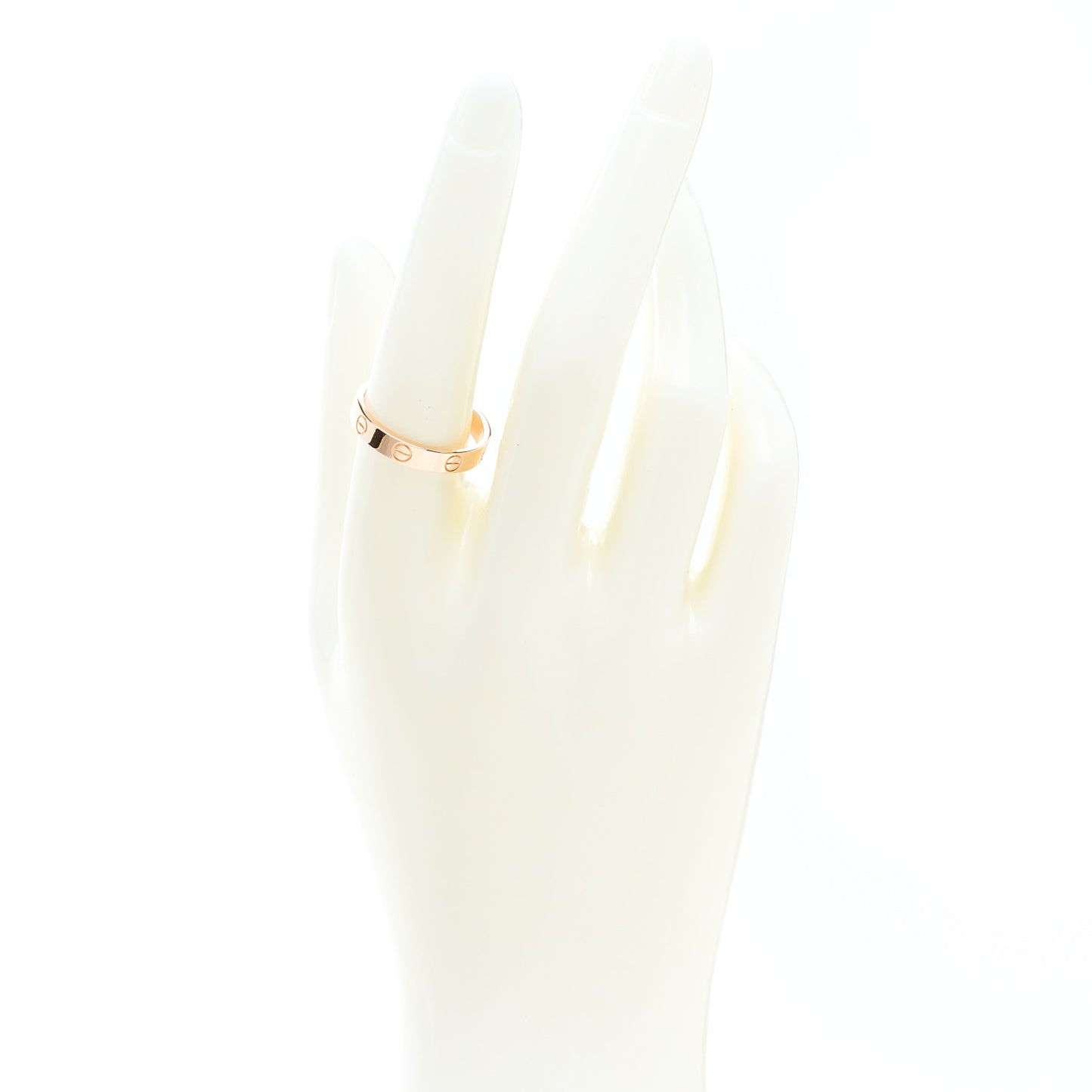 18K Pink Gold 3.5mm LOVE Wedding Band Ring 57 8