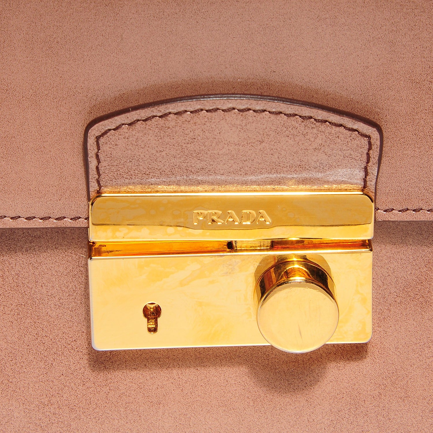 Prada Spazzolato Pushlock Clutch 9 of 9