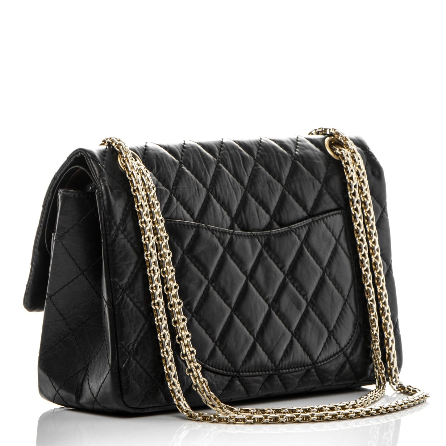 Aged Calfskin Quilted 2.55 Reissue 226 Flap Black