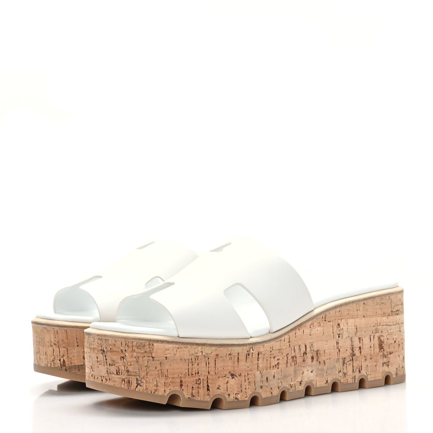 Calfskin Cork Eze 30 Sandals 39 White