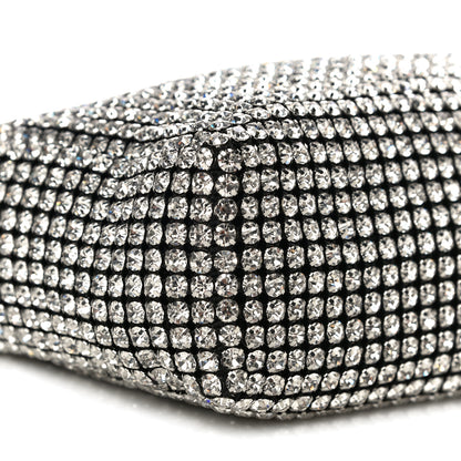 Alexander Wang Mesh Crystal Rhinestone Mini Heiress Pouch Black Silver 9 of 10
