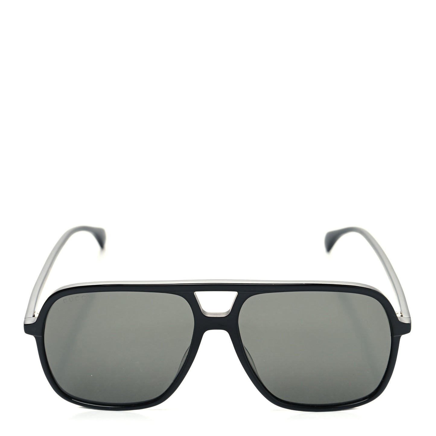 Acetate Brow Bar Aviator Sunglasses GG0545S Black