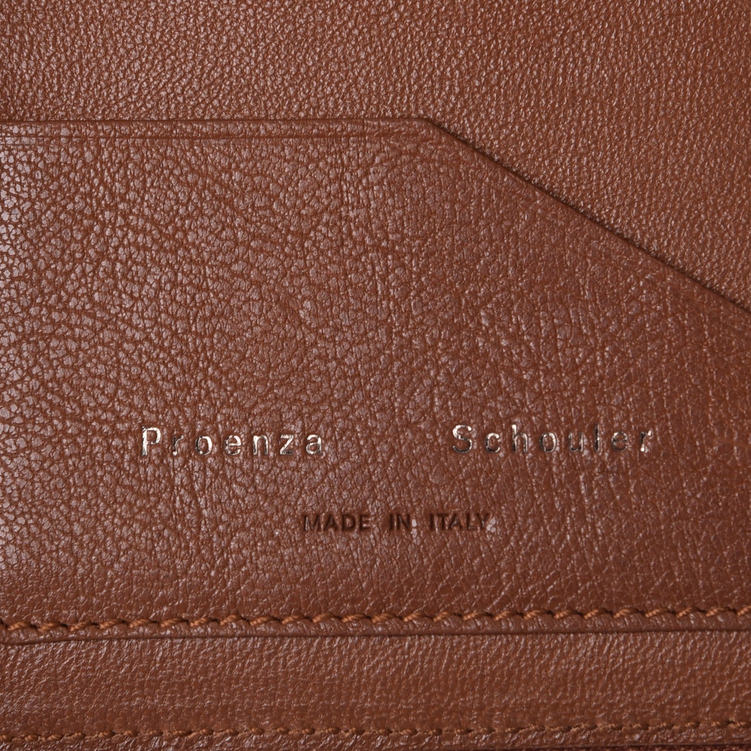Proenza Schouler Lambskin PS1 Large Zip Around Wallet Saddle 6 of 7