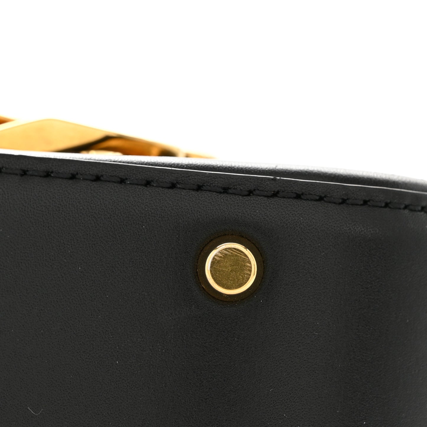 Calfskin Small Vlogo Chain Shoulder Bag Black