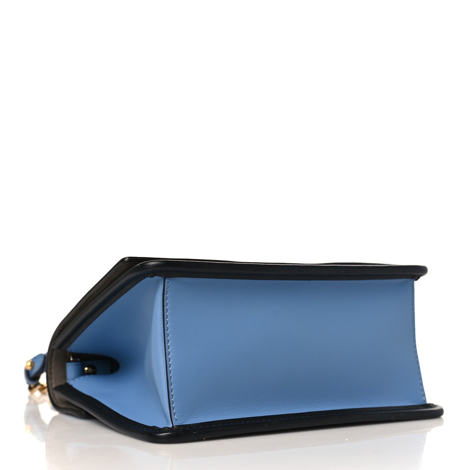 Fendi Vitello Century F is Fendi Bi-Color FF 1974 Embossed Small Kan I Shoulder Bag Nebula Maya Black 4 of 9