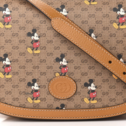 Gucci X DISNEY Mini Vintage GG Supreme Monogram Mickey Mouse Small Flap Messenger Bag Beige Vintage Sun Oil 10 of 10