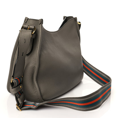 Prada Vitello Daino Double Strap Messenger Hobo Argilla 3 of 9