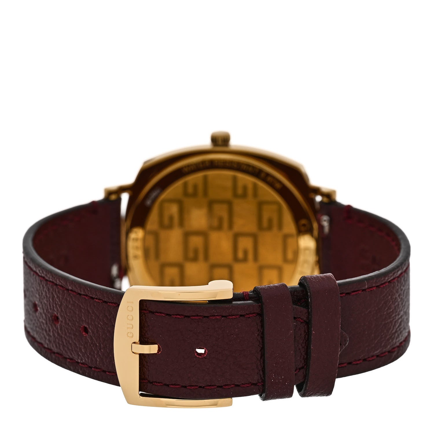 Gucci Stainless Steel Alligator 35mm Grip Quartz Watch Burgundy 3 of 5