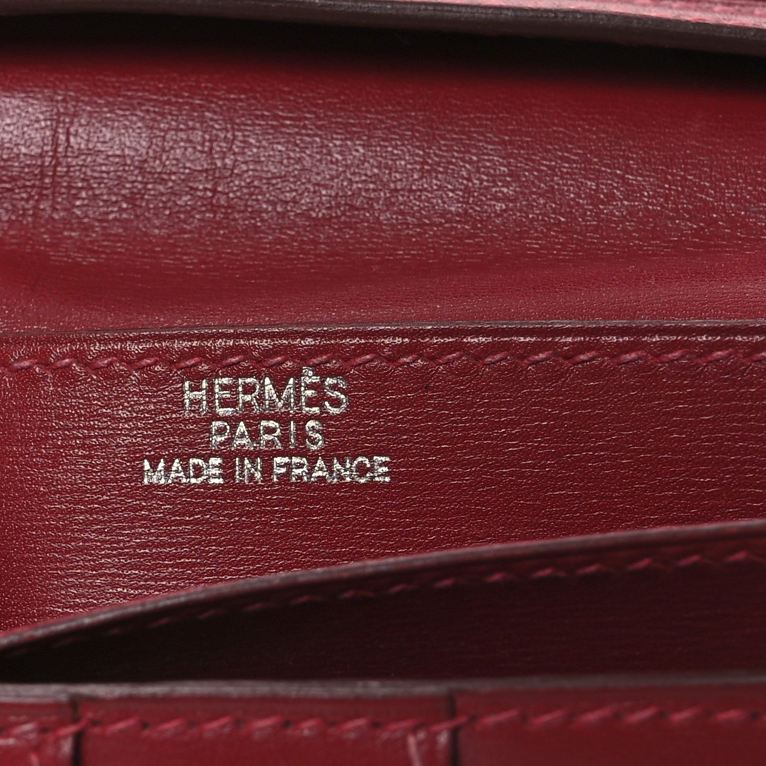 Hermes Tadelakt Bearn Gusset Wallet Rouge Vif 6 of 8