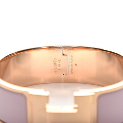 Hermes Enamel Wide Clic Clac H Bracelet GM Rose Dragee 5 of 6