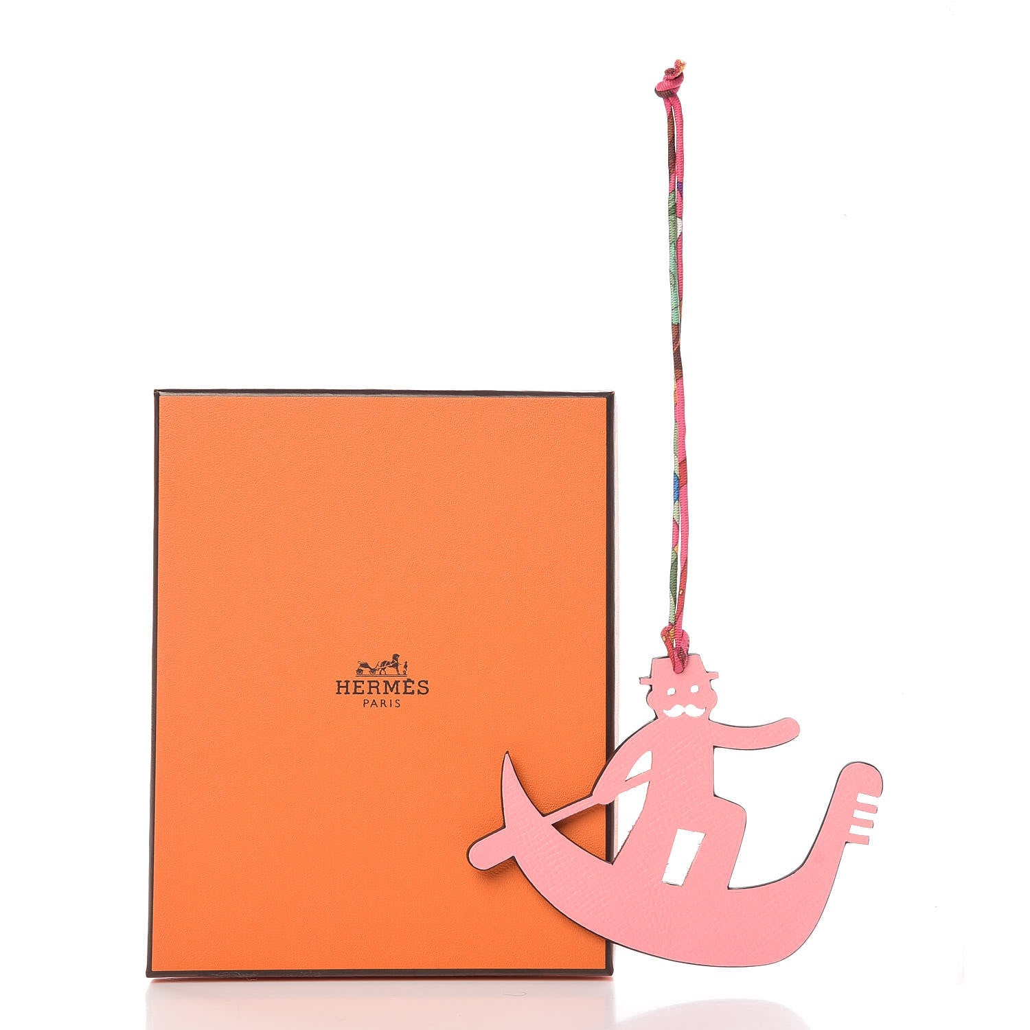 Hermes Epsom Togo Petit H Gondola Bag Charm Rose Confetti 4 of 4