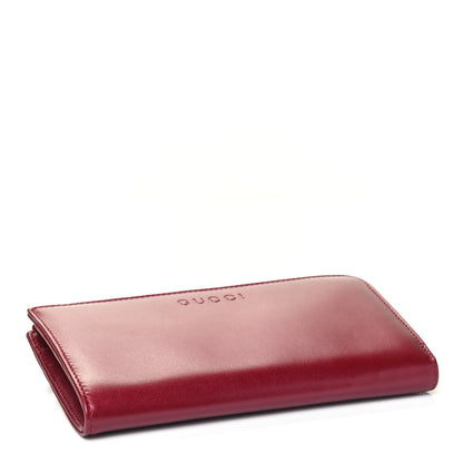 Gucci Smooth Calfskin Donna Long Wallet Red 3 of 4