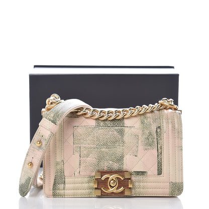 Chanel Caviar Quilted Small Cuba Cruise Boy Flap Khaki 10 of 10