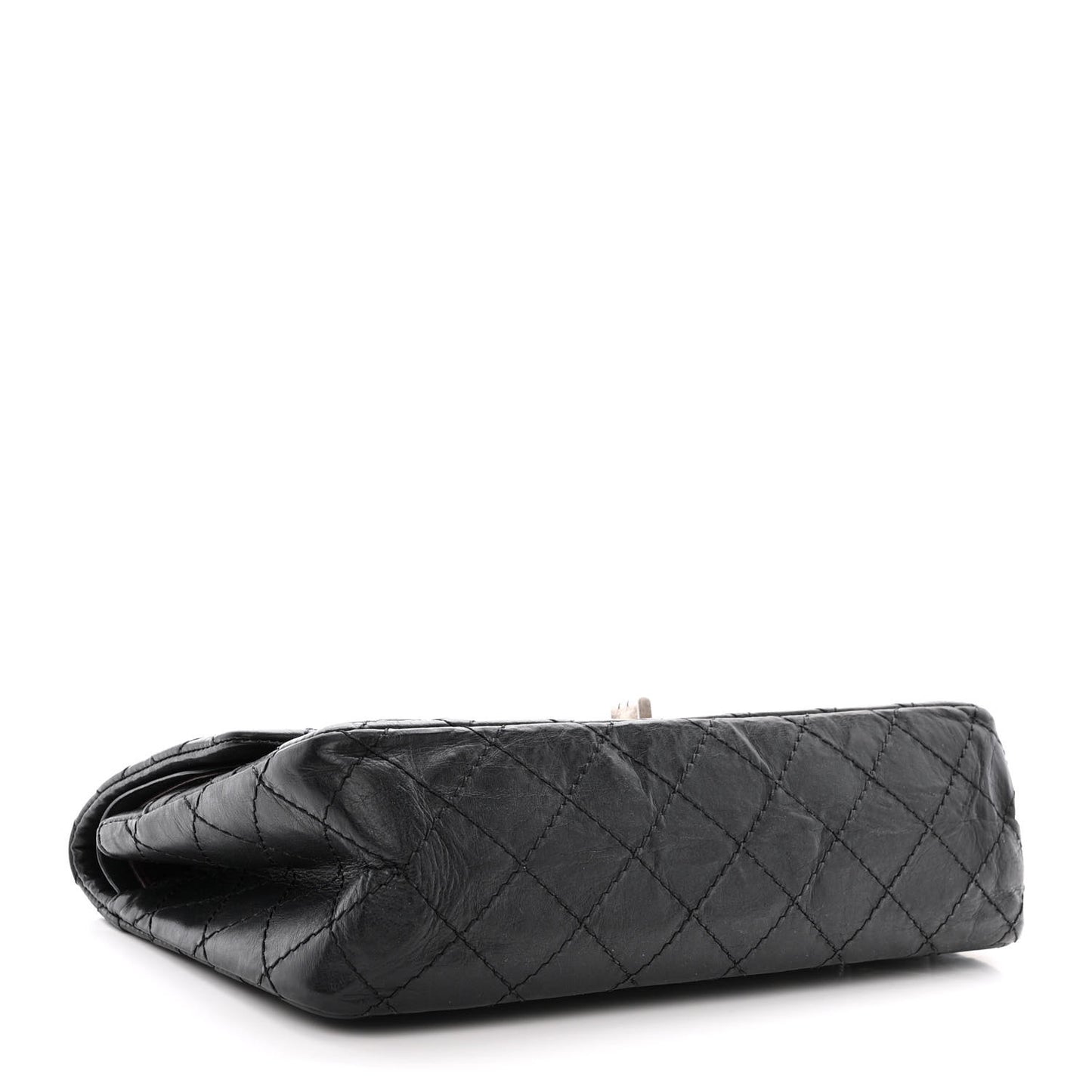 Aged Calfskin Quilted 2.55 Reissue 225 Flap Black