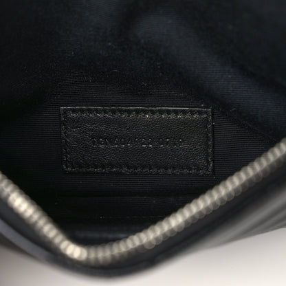 Saint Laurent Grain De Poudre Chevron Monogram Bill Pouch Black 7 of 7