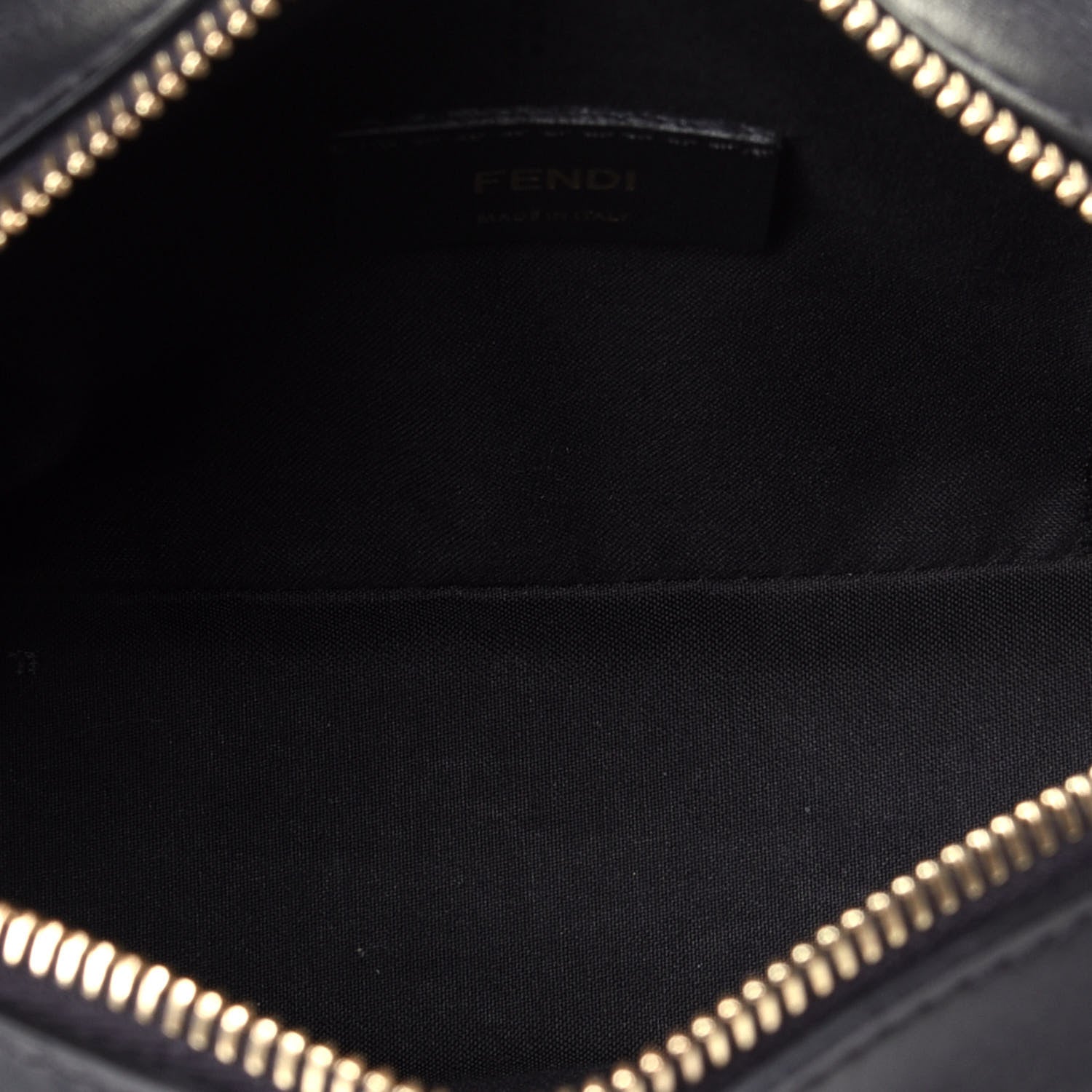 Fendi Vitello Century Bi-Color FF 1974 Embossed Mini Camera Case Maya Black 5 of 9