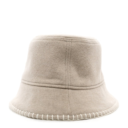 Hermes Wool Cashmere Harper H Point Avalon Bucket Hat 59 Corde Ecru 6 of 8