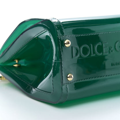 Dolce & Gabbana Rubber Semi Transparent Small Miss Sicily Satchel Verde 9 of 10