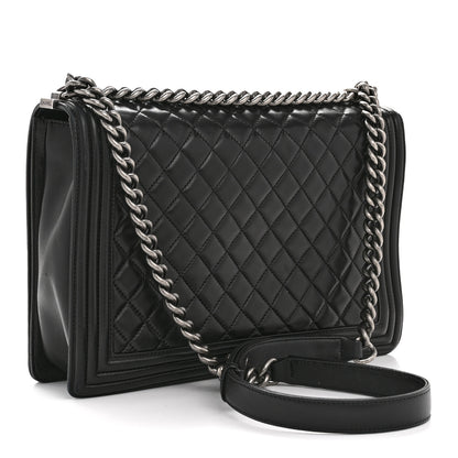 Chanel Lambskin Quilted Large Boy Flap Black 3 of 13