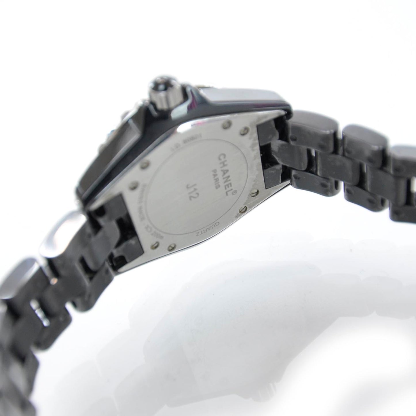 Stainless Steel Ceramic Ruby 33mm J12 Quartz Watch Black