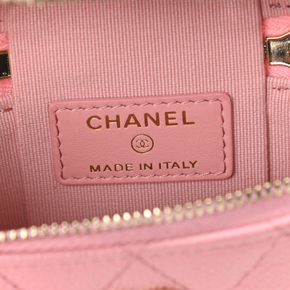 Chanel Caviar Quilted Small Handle With Care Vanity Case With Chain Pink 6 of 9