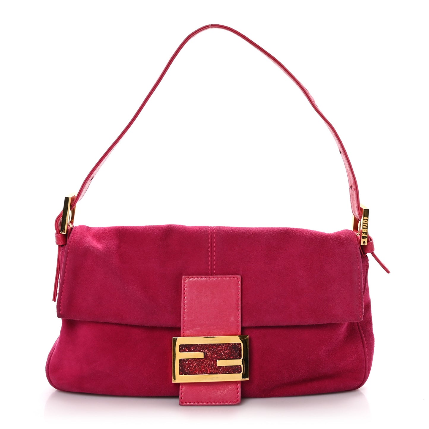 Suede Baguette Fuchsia