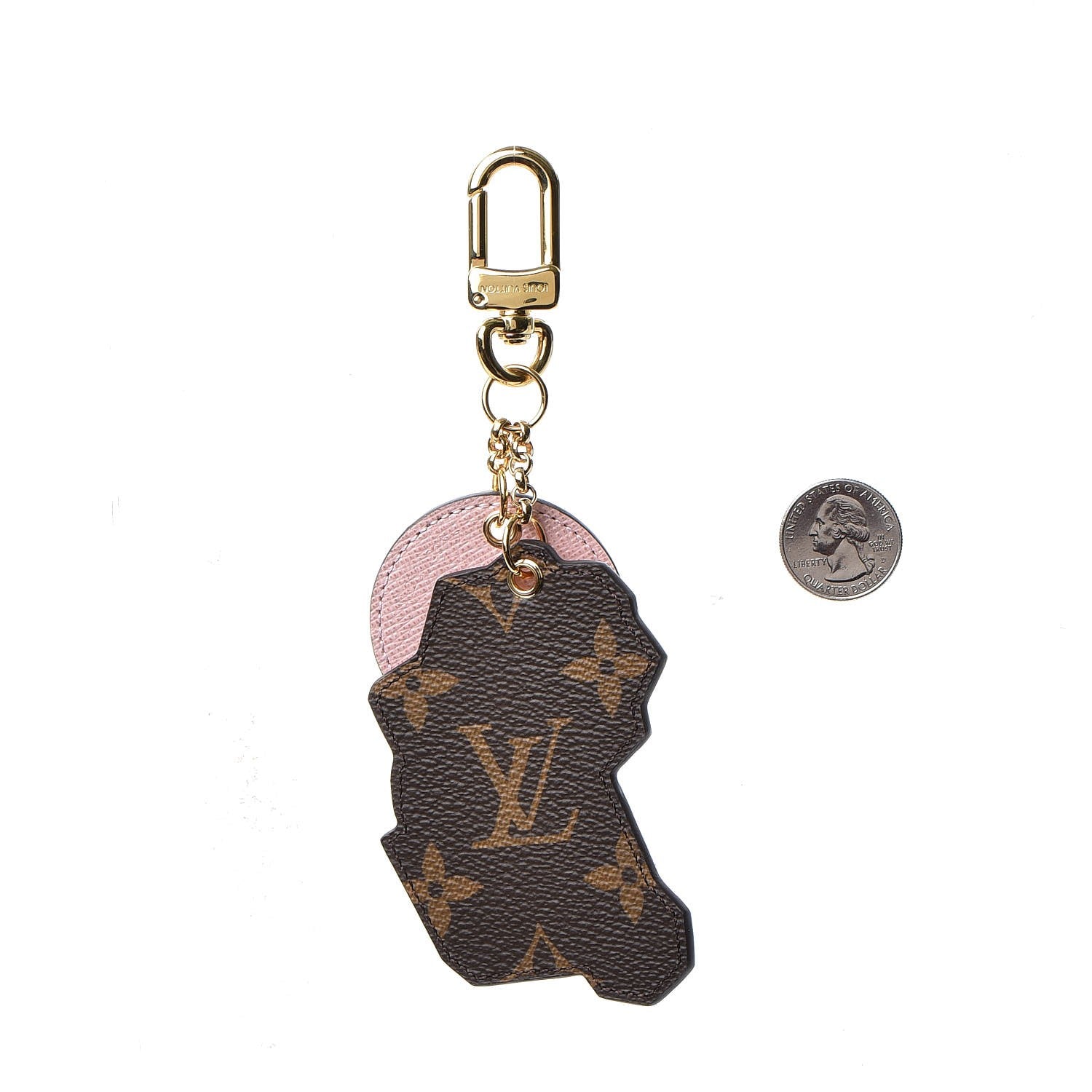 Louis Vuitton Calfskin Monogram World Tour Bag Charm Key Holder 2 of 7