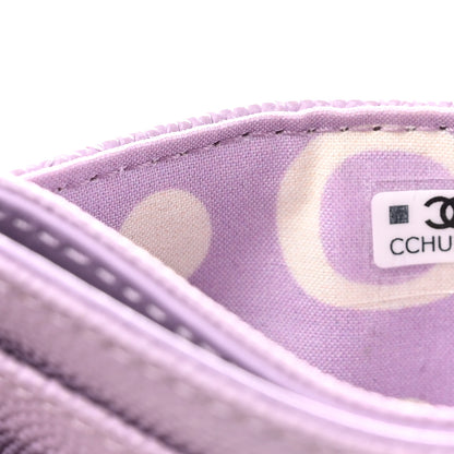Chanel Caviar Quilted CC Logo Card Holder Light Purple 8 of 9
