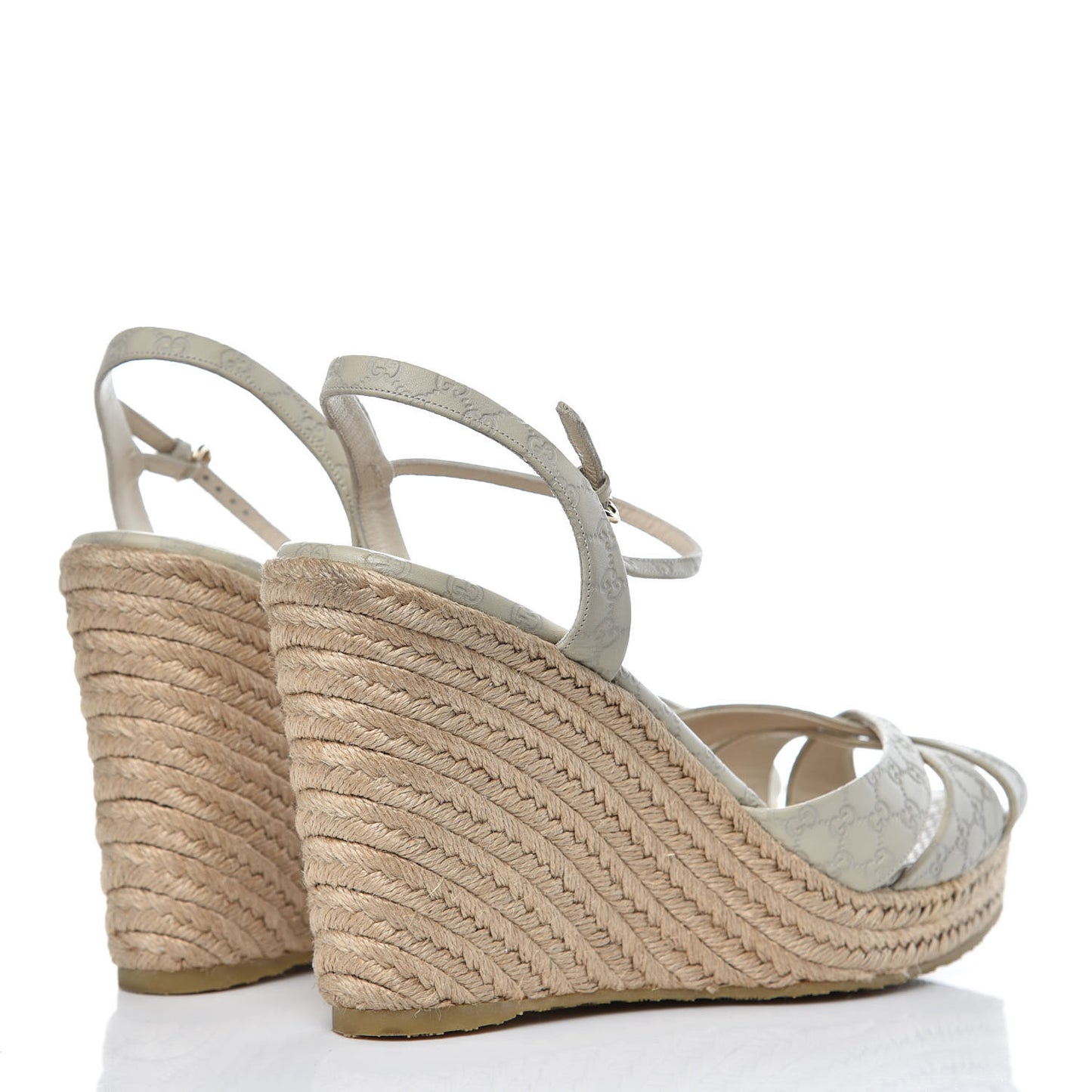 Microguccissima Penelope Espadrille Wedge 41.5 Off White