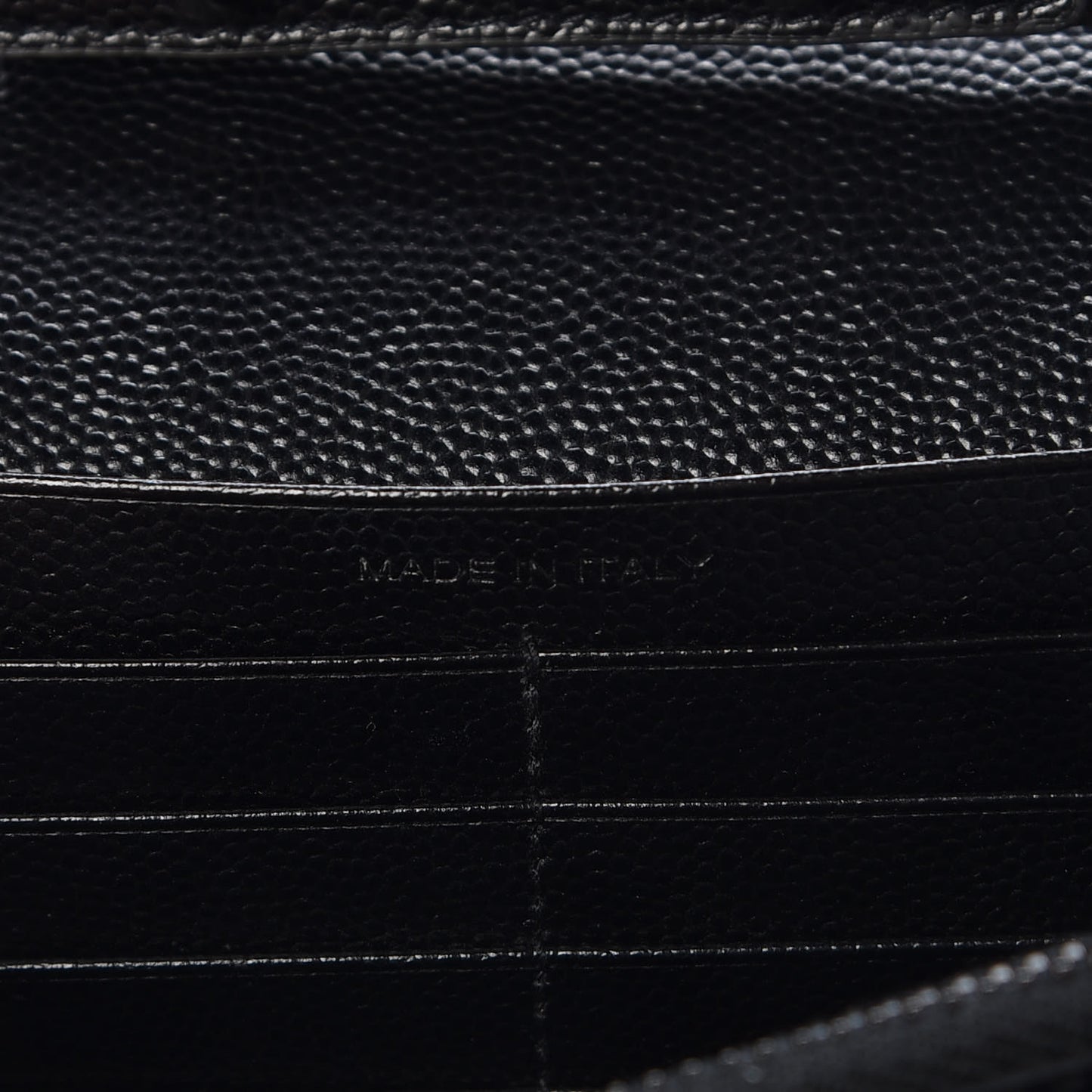 Grain De Poudre Matelasse Chevron Monogram Chain Wallet Black