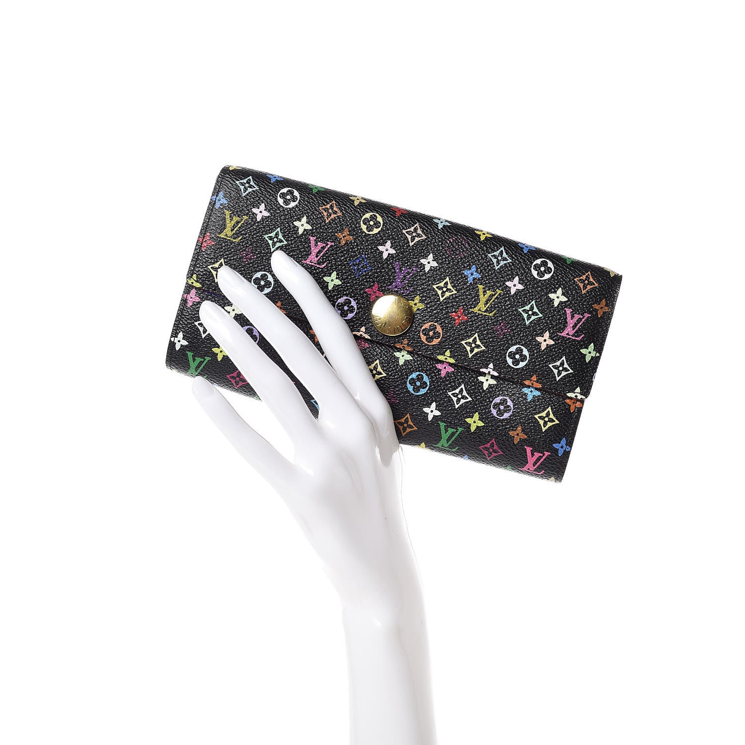 Louis Vuitton Monogram Multicolor Sarah Wallet Black Grenade 2 of 13