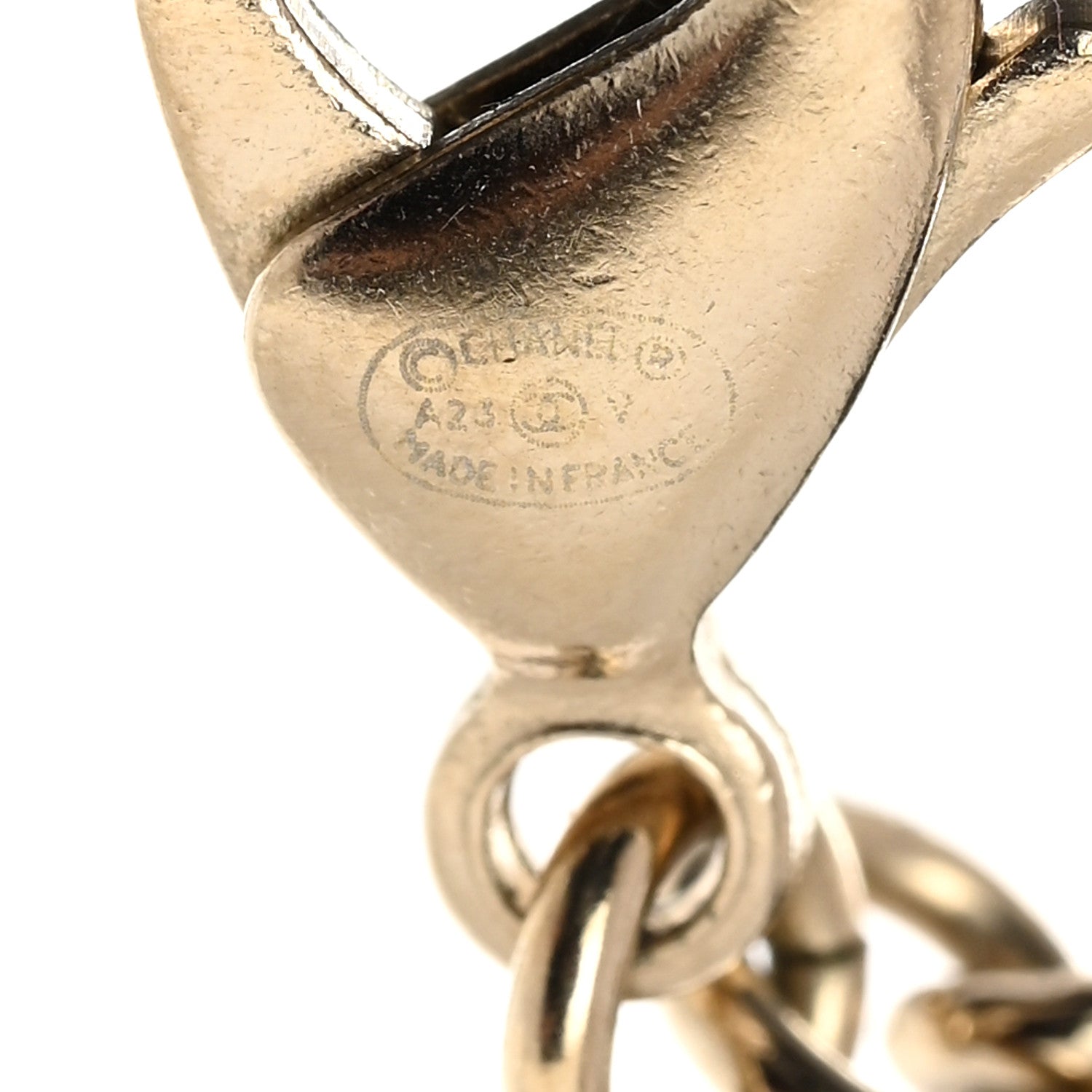 Chanel Metal Calfskin Crystal Double CC Short Necklace Black Gold 5 of 5