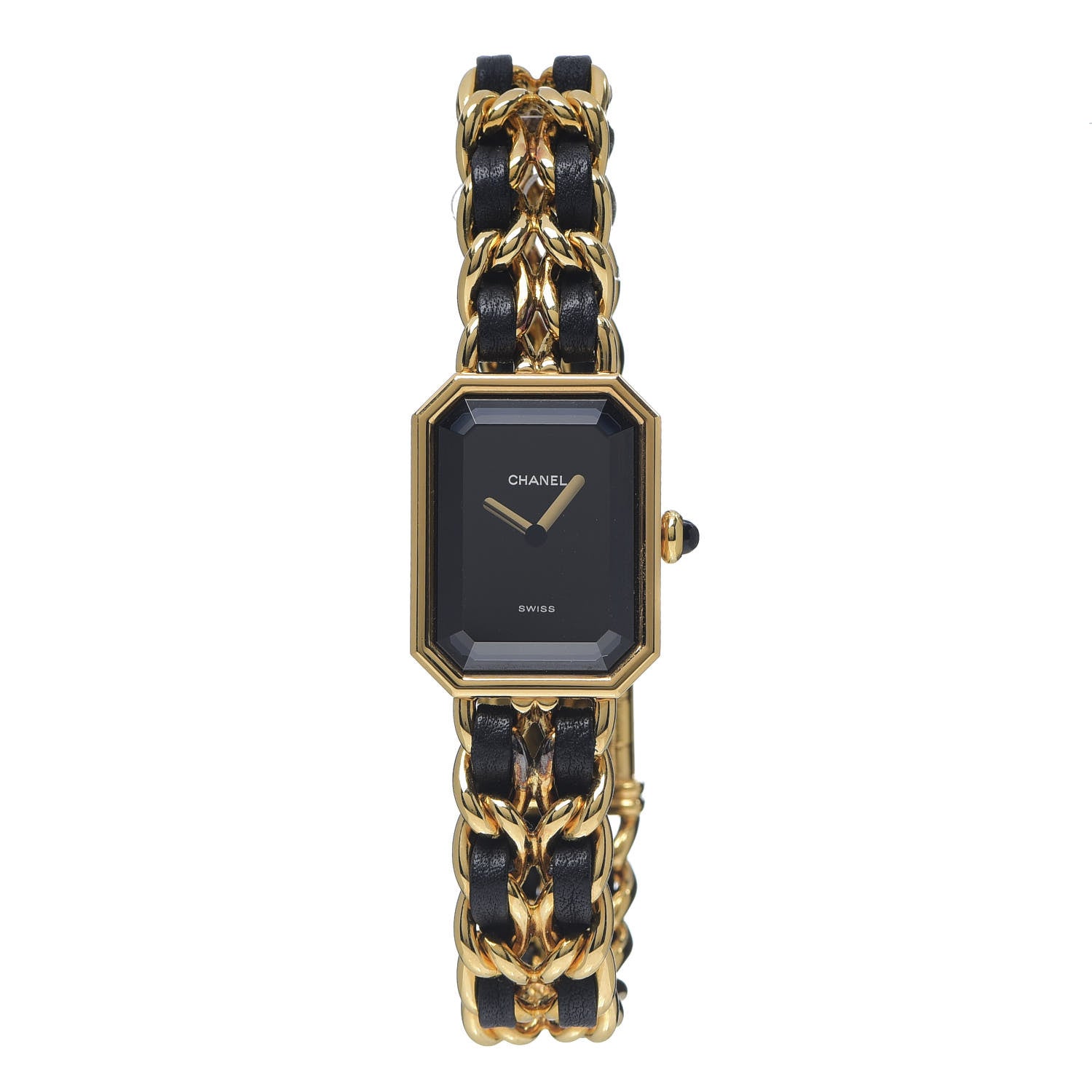 Chanel Stainless Steel Lambskin 20mm Chain Premiere Quartz Watch Gold L 1 of 7