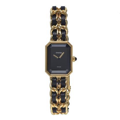 Chanel Stainless Steel Lambskin 20mm Chain Premiere Quartz Watch Gold L 1 of 7