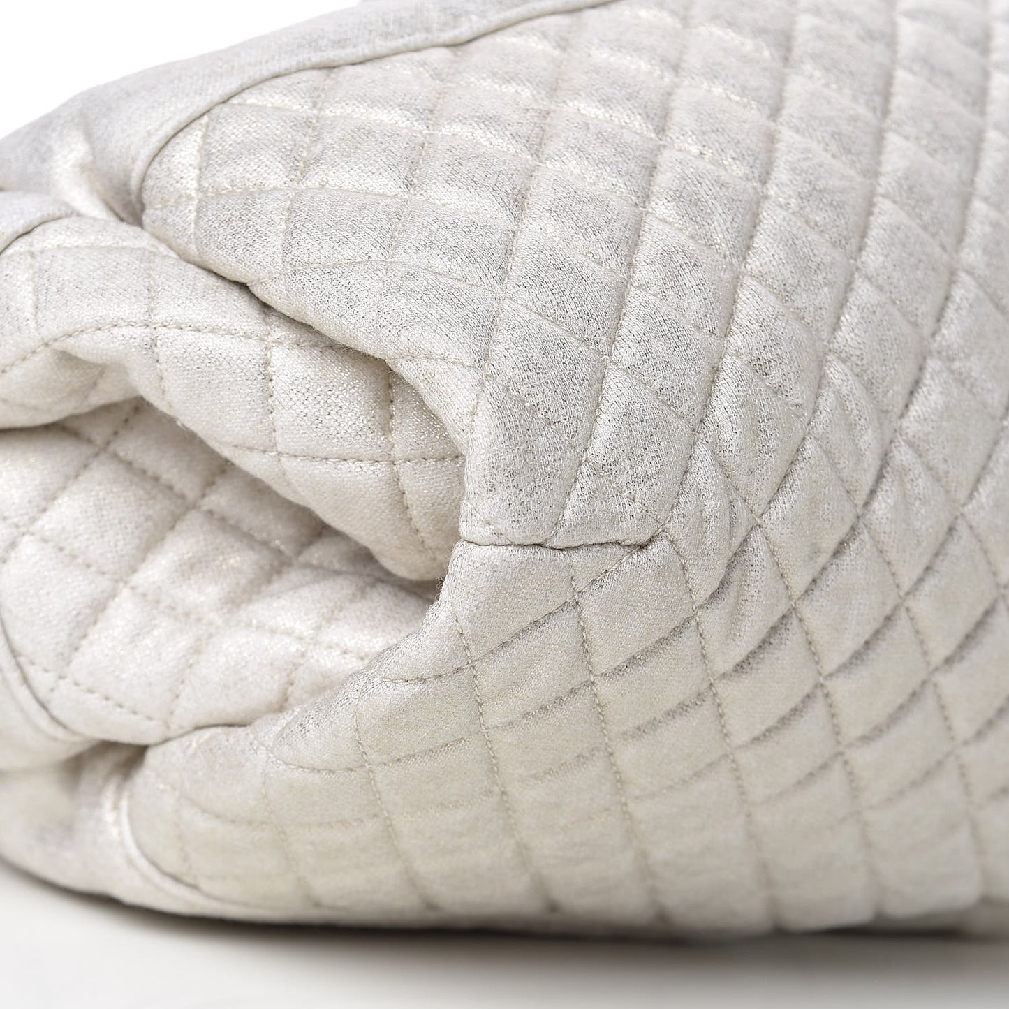 Metallic Jersey Quilted Melrose Cabas Light Beige