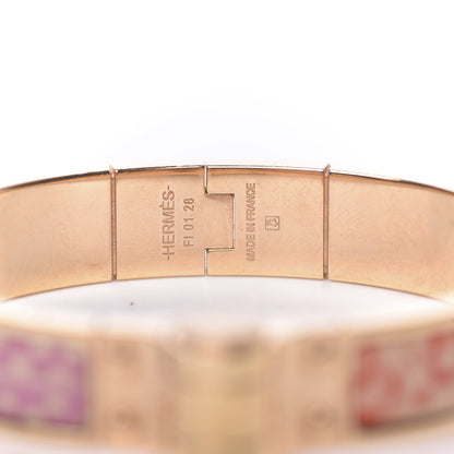 Hermes Enamel Printed Narrow Baobab Cat Hinged Bracelet S Graffitis Craft 4 of 5