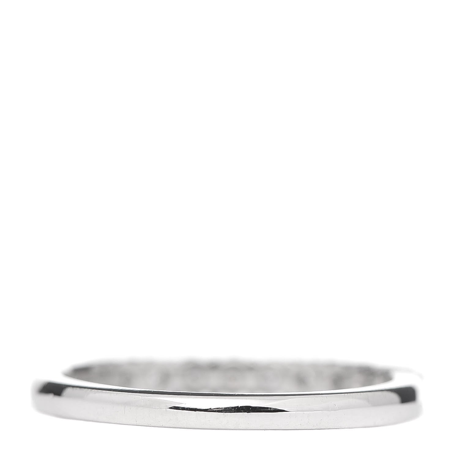 Tiffany Platinum Diamond .27ct 2.2mm Half Circle Embrace Band Ring 50 5.25 3 of 6