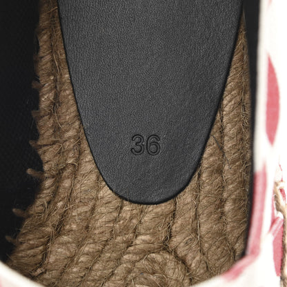 Saint Laurent Lip Print Canvas Espadrilles 36 Bianco Rosso Black 10 of 11