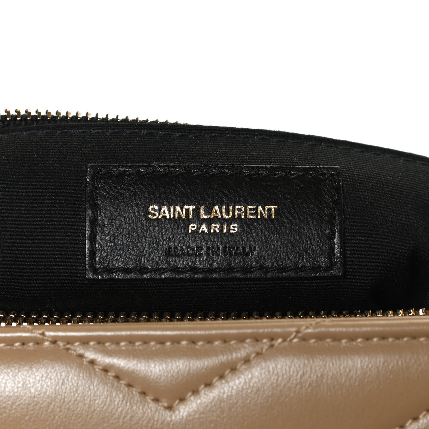 Saint Laurent Calfskin Y Quilted Monogram Medium Loulou Chain Satchel Dark Latte 6 of 13