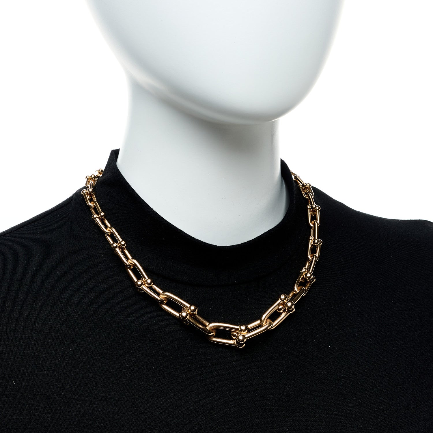 Tiffany 18K Rose Gold Hardwear Graduated Link Necklace 2 of 5