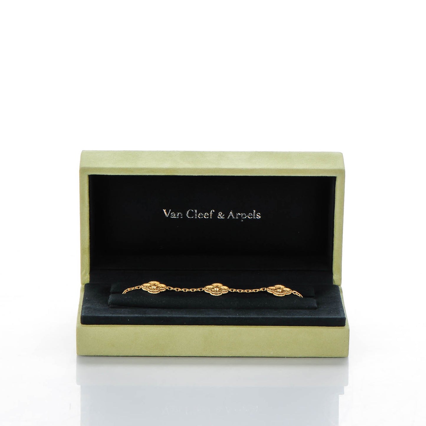 18K Yellow Gold 5 Motifs Vintage Alhambra Bracelet